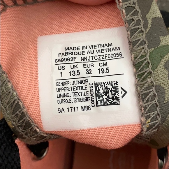 Converse camo gold star high tops - Picture 7 of 8